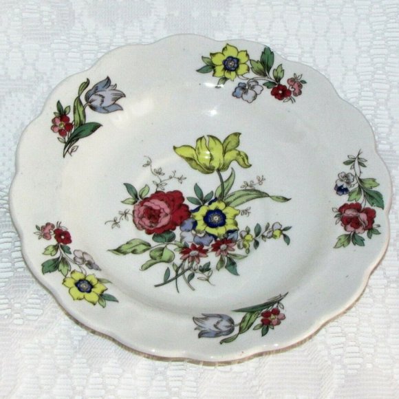 Ridgway OLD COUNTRY SPRAYS 2 Saucers Floral England Vintage Cottagecore - Picture 3 of 5